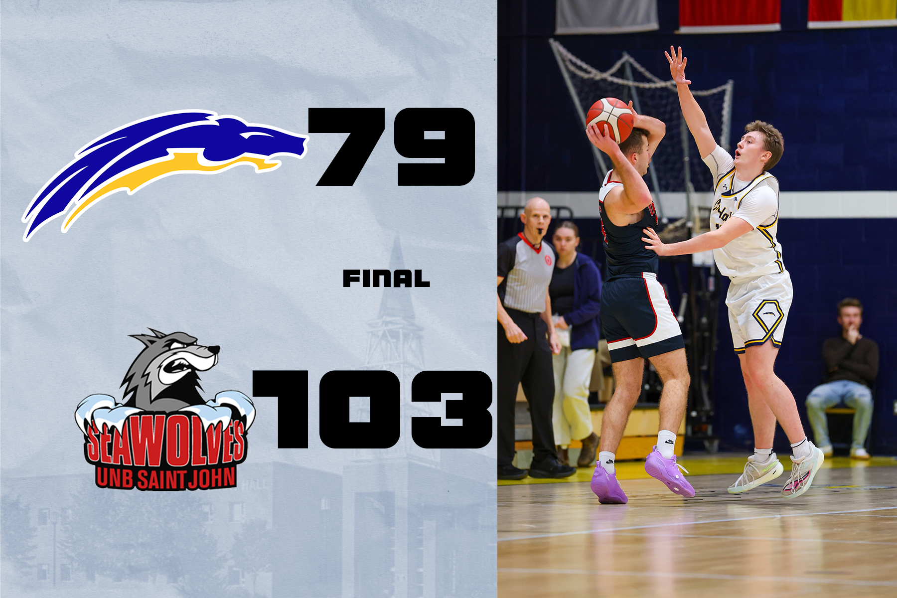 Chargers Fall to CCAA Ranked UNBSJ in High-Scoring Contest