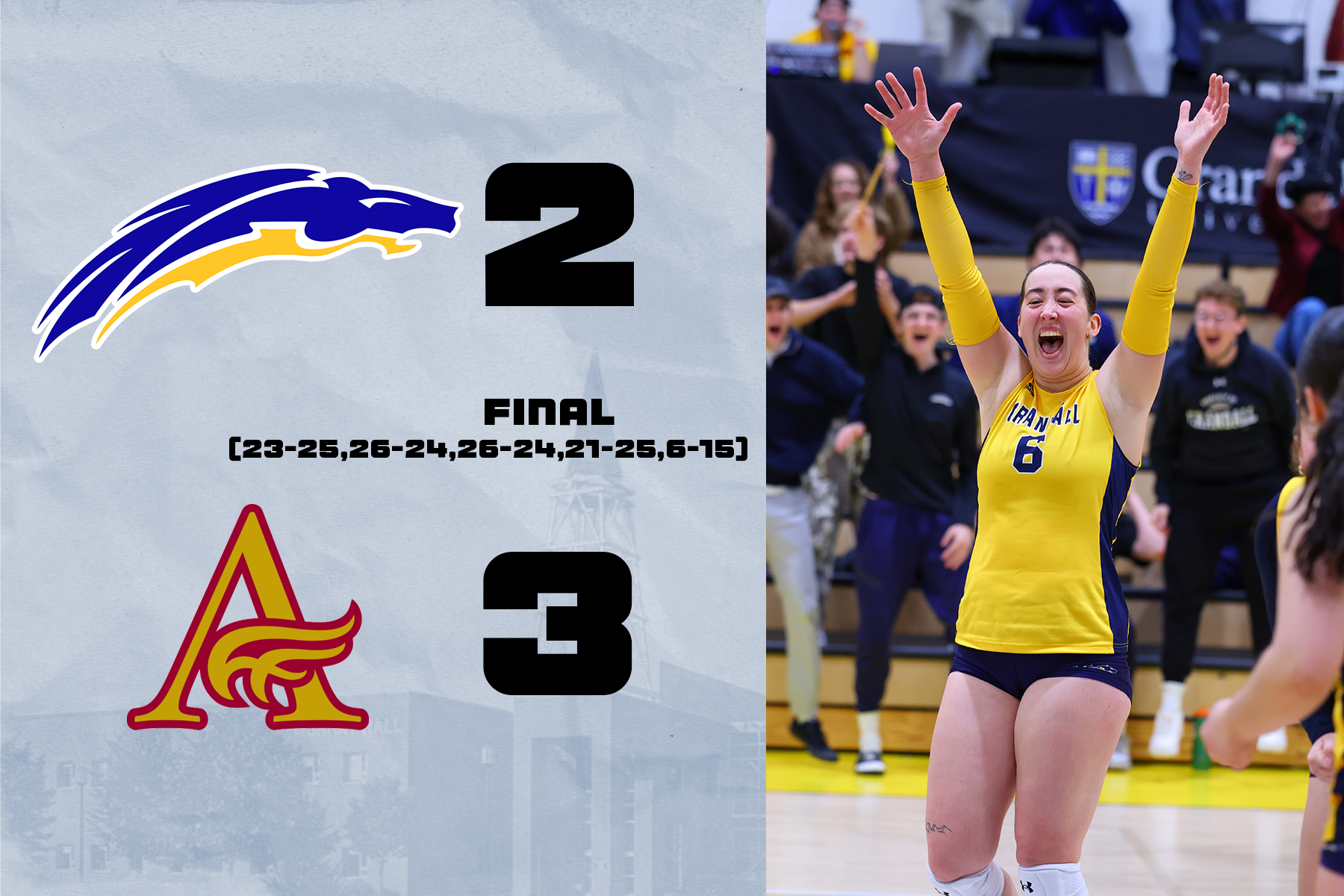 Chargers Push Mount Allison to Five Sets in Road Battle